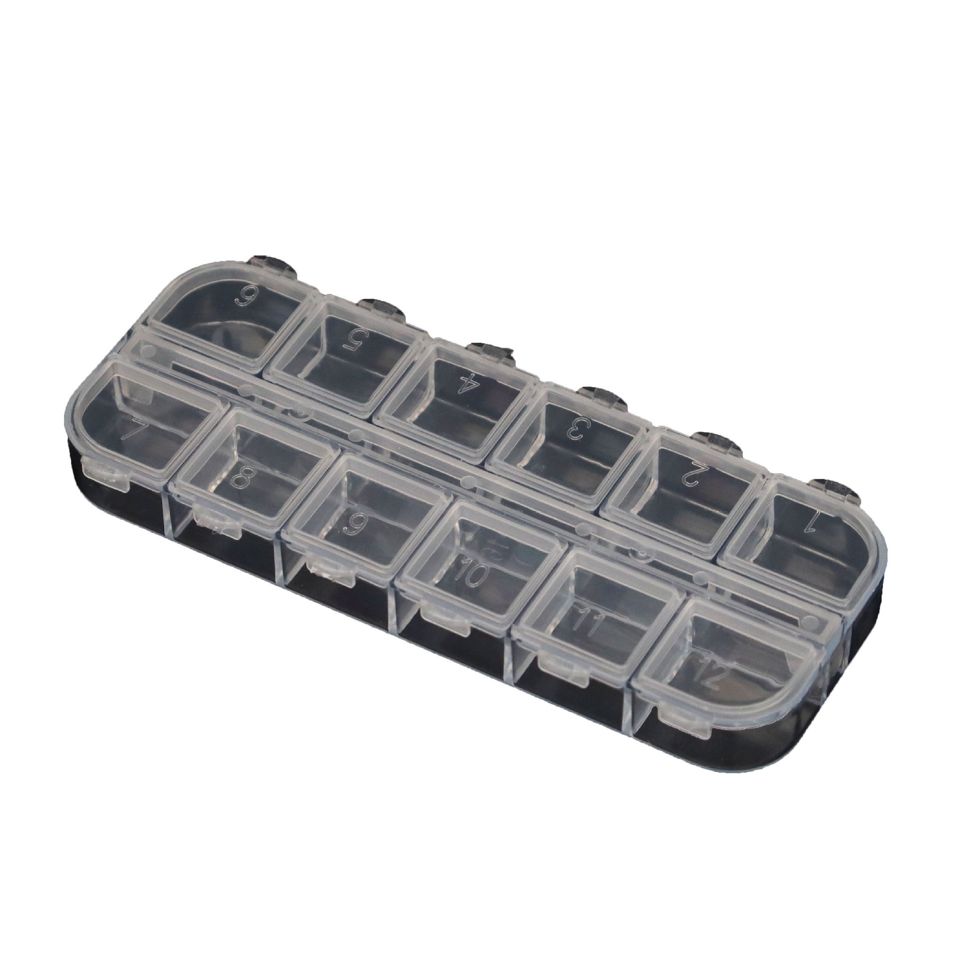 Venta al por mayor Adornos de uñas transparentes Caja de almacenamiento de plástico